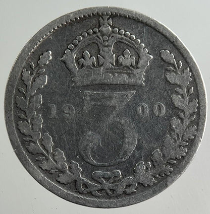 1900 Victoria Threepence Silver Coin | Fair Grade