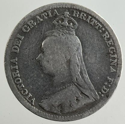 1892 Victoria Threepence Silver Coin | Fair Grade