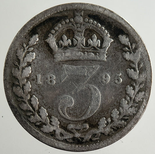1895 Victoria Threepence Silver Coin | Fair Grade