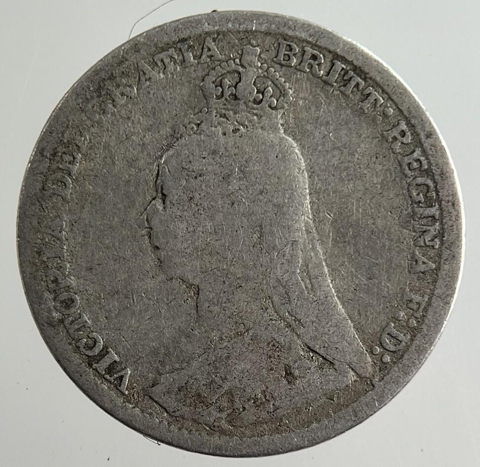 1891 Victoria Threepence Silver Coin | Fair Grade