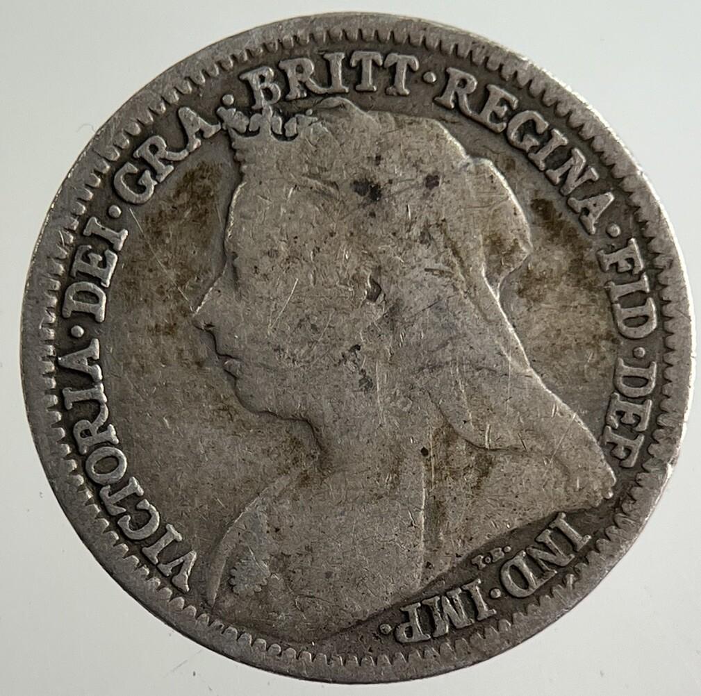 1900 Victoria Threepence Silver Coin | Fair Grade