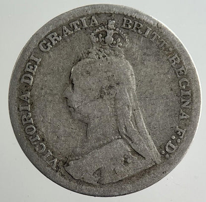 1892 Victoria Threepence Silver Coin | Fair Grade