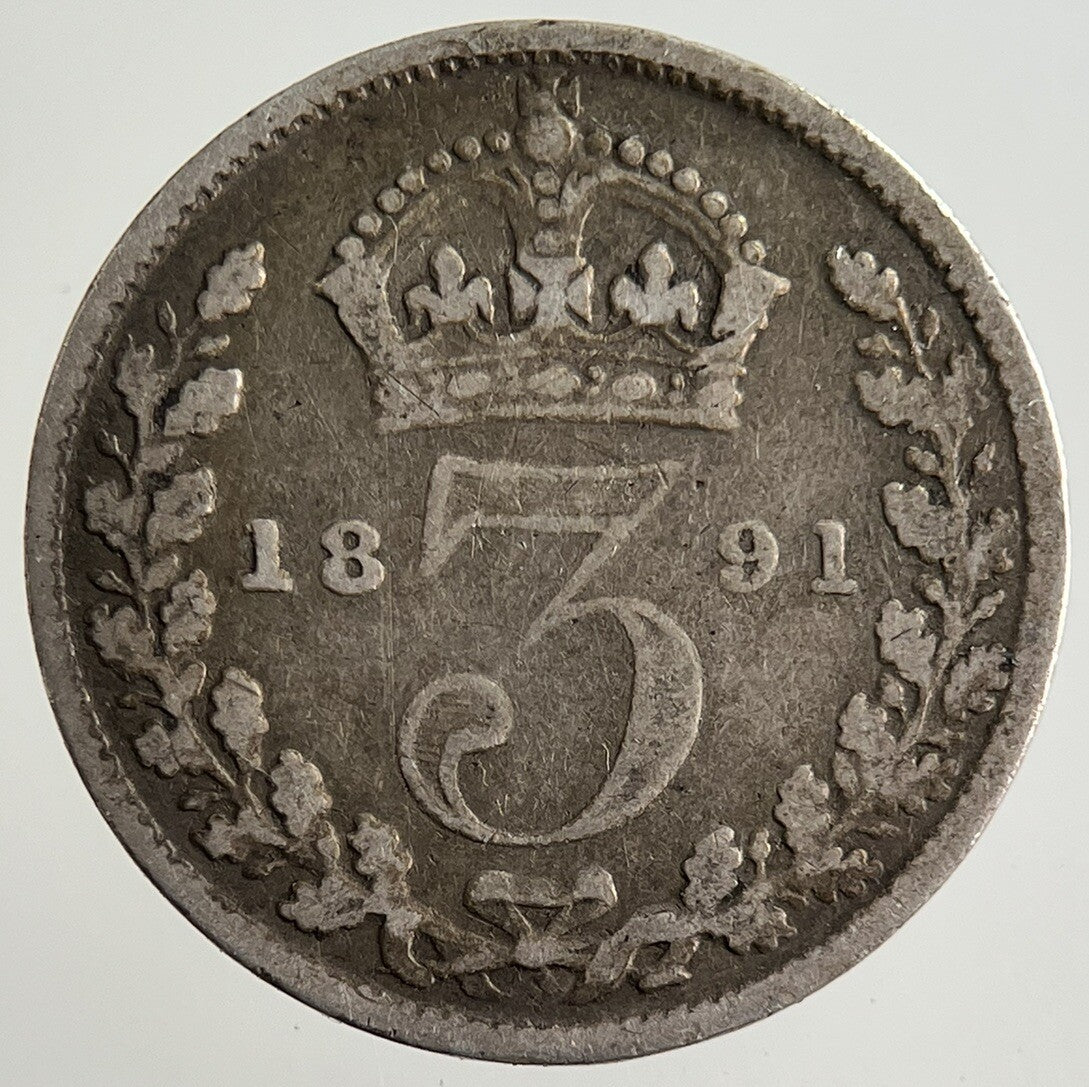 1891 Victoria Threepence Silver Coin | Collectable Grade