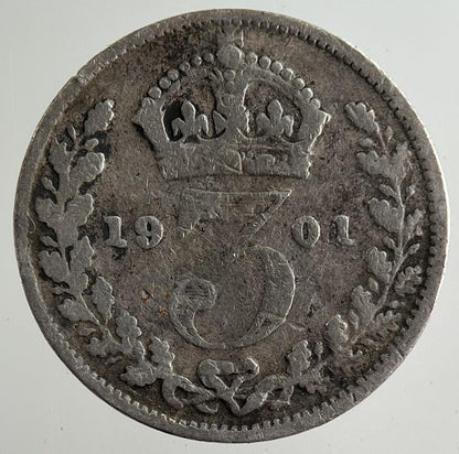 1901 Victoria Threepence Silver Coin | Collectable Grade