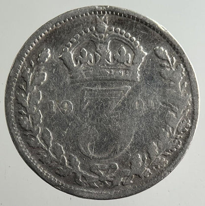 1900 Victoria Threepence Silver Coin | Collectable Grade