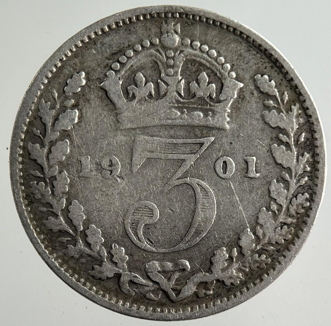 1901 Victoria Threepence Silver Coin | Collectable Grade