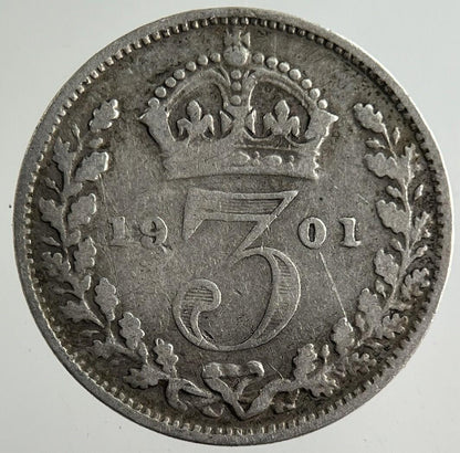 1901 Victoria Threepence Silver Coin | Collectable Grade