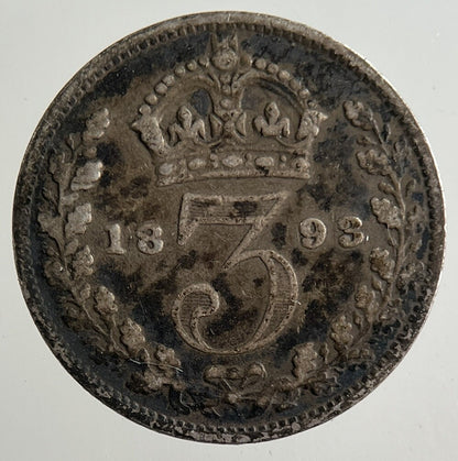 1893 Victoria Threepence Silver Coin | Fine Collectable Grade