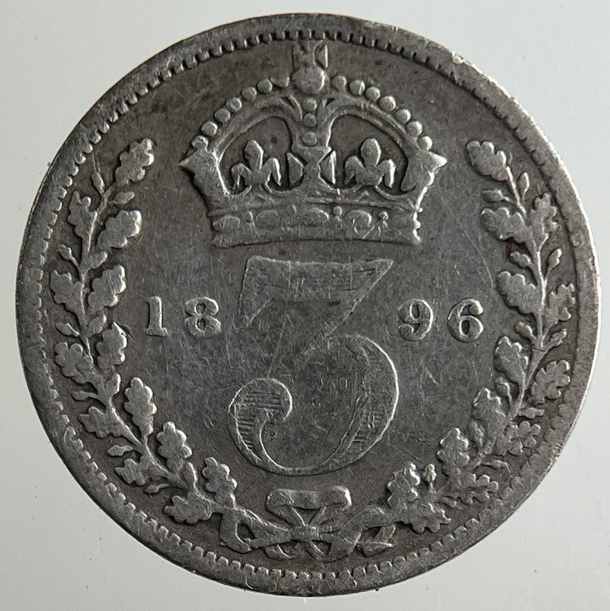 1896 Victoria Threepence Silver Coin | Fine Collectable Grade