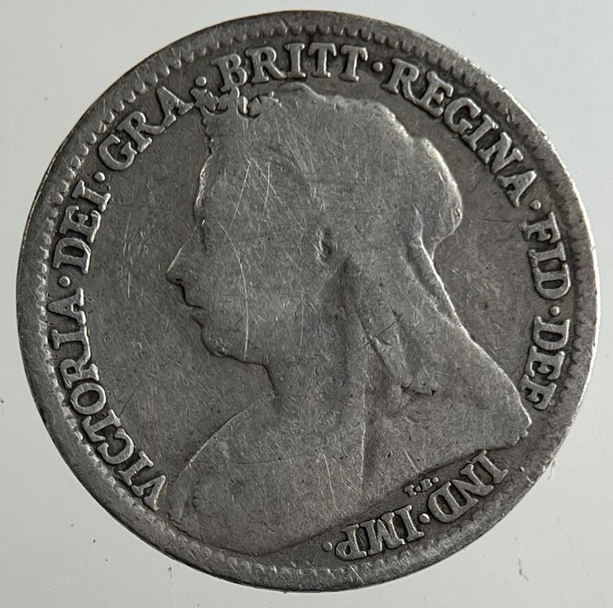 1896 Victoria Threepence Silver Coin | Fine Collectable Grade