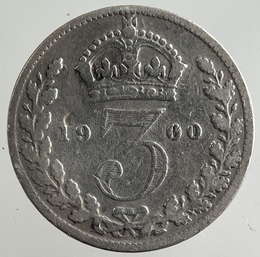 1900 Victoria Threepence Silver Coin | Fine Collectable Grade