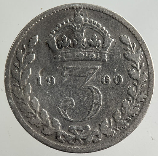 1900 Victoria Threepence Silver Coin | Fine Collectable Grade