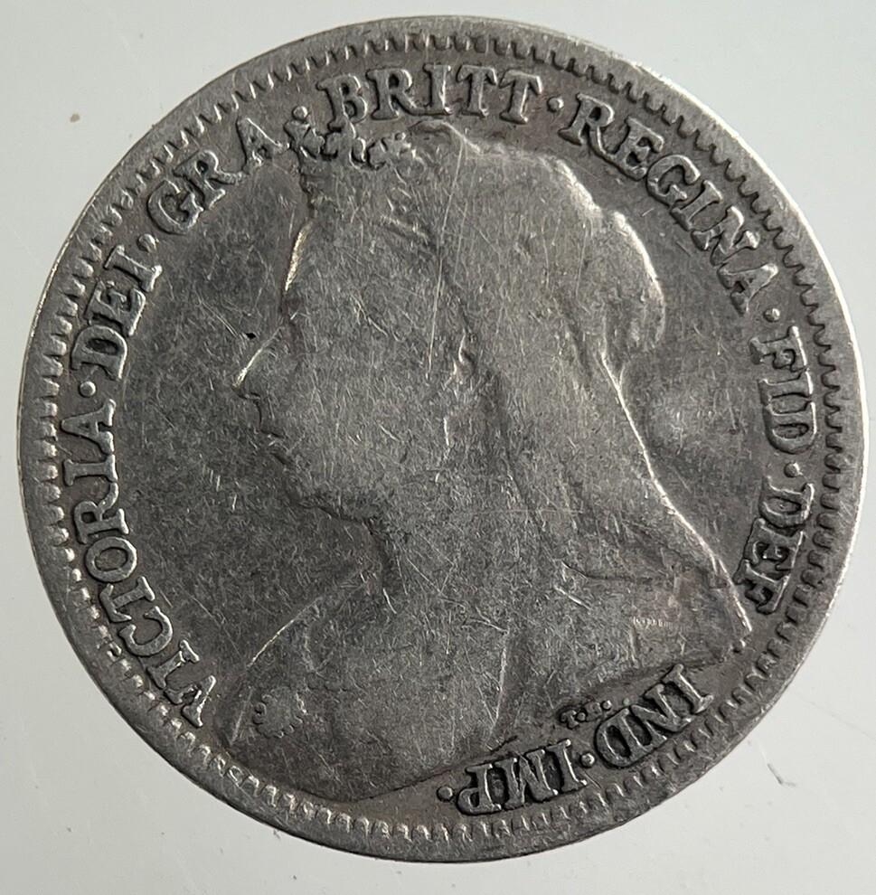 1900 Victoria Threepence Silver Coin | Fine Collectable Grade