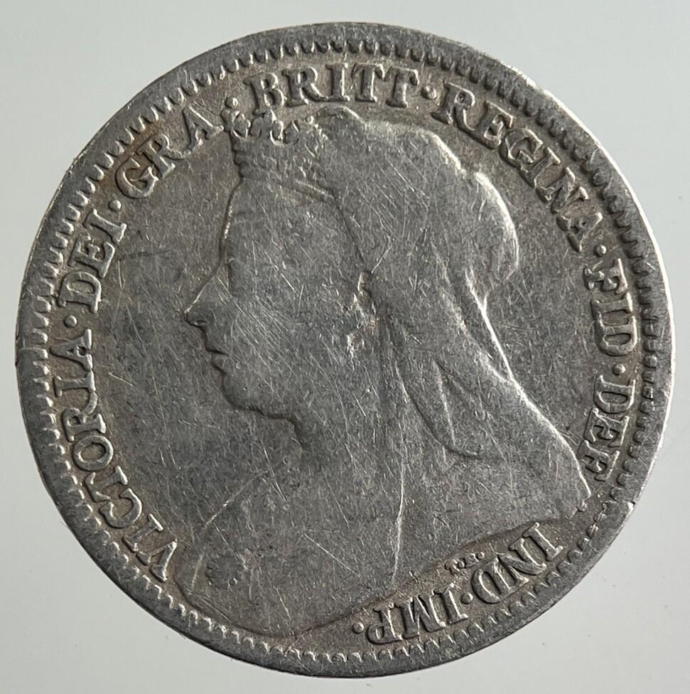 1897 Victoria Threepence Silver Coin | Fine Collectable Grade
