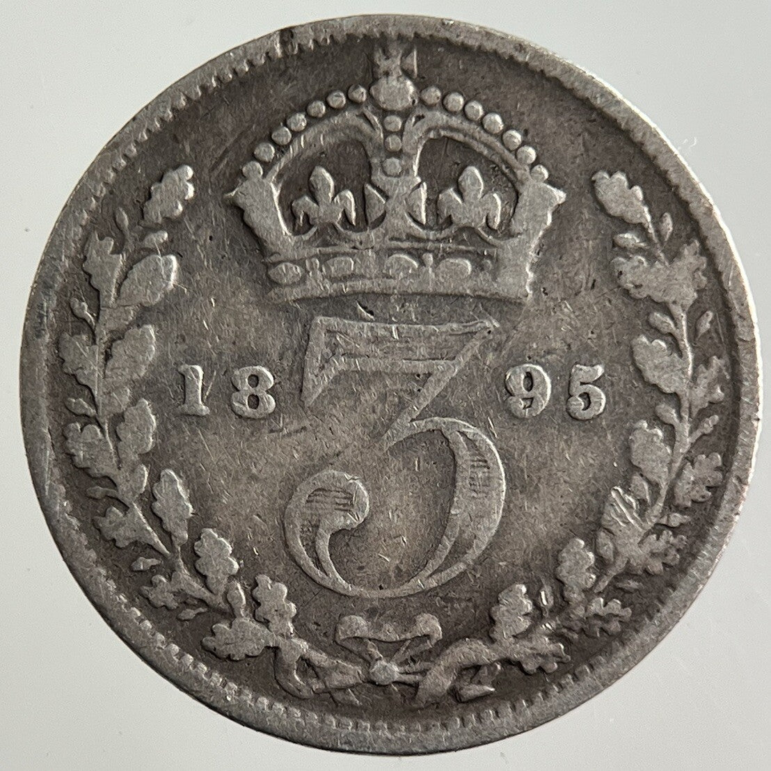 1895 Victoria Threepence Silver Coin | Fine Collectable Grade