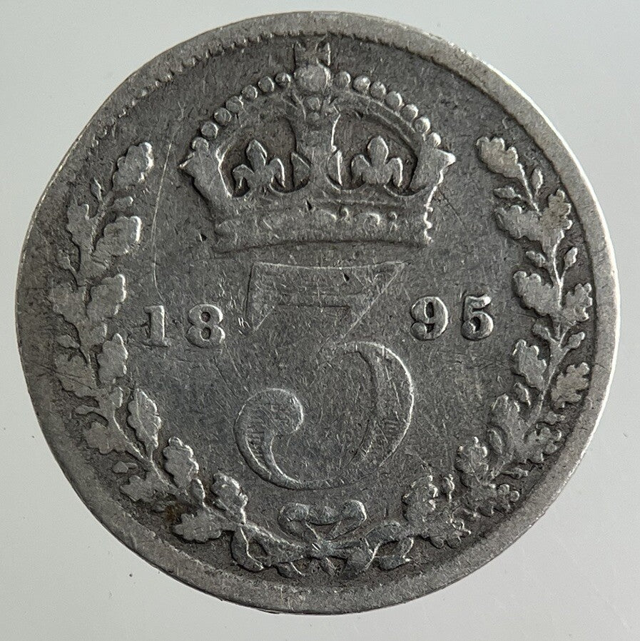 1895 Victoria Threepence Silver Coin | Fine Collectable Grade