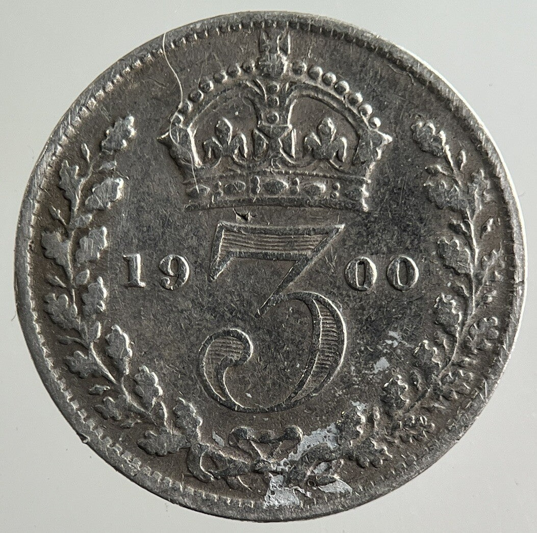1900 Victoria Threepence Silver Coin | Fine Collectable Grade