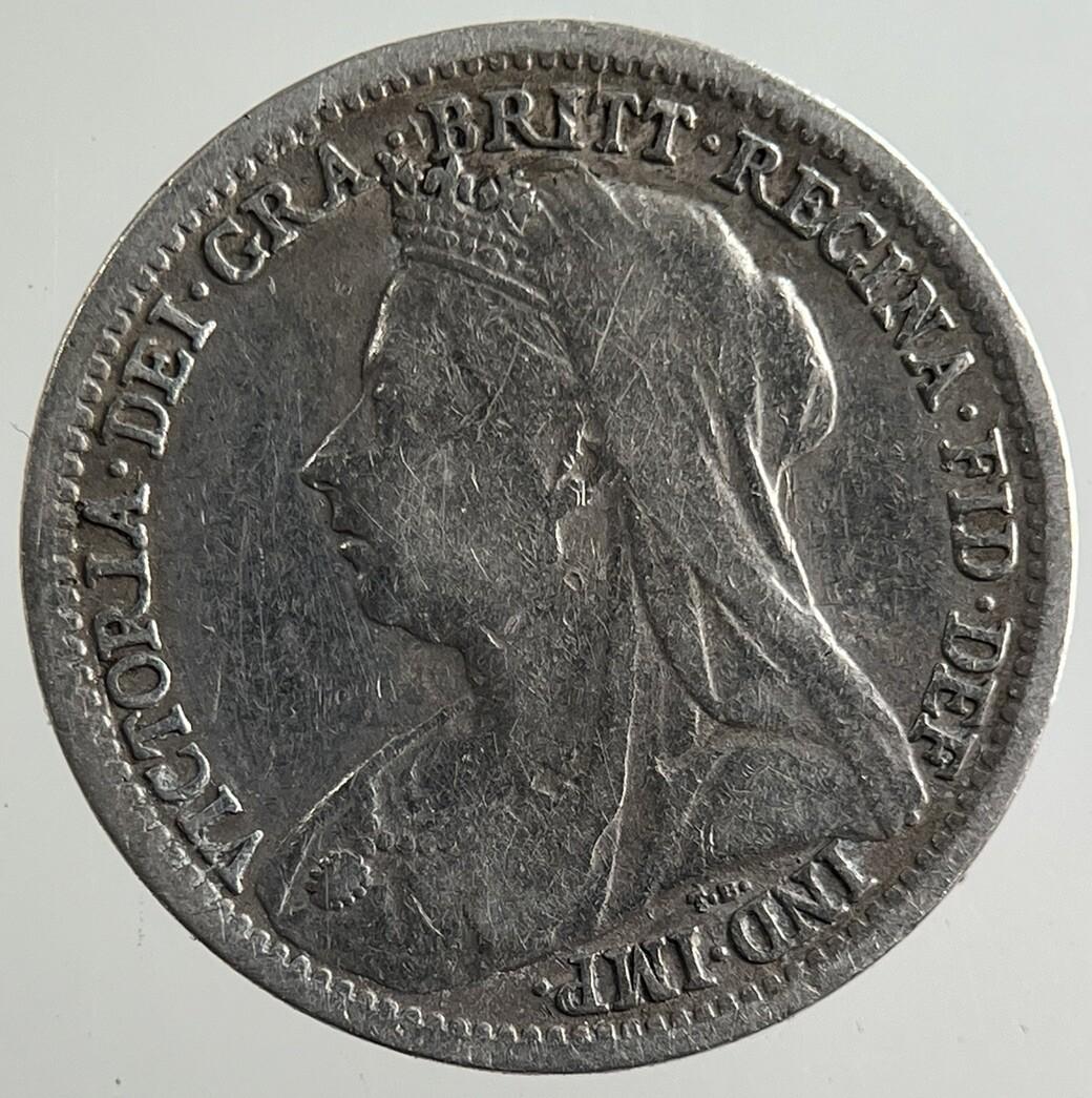 1900 Victoria Threepence Silver Coin | Fine Collectable Grade