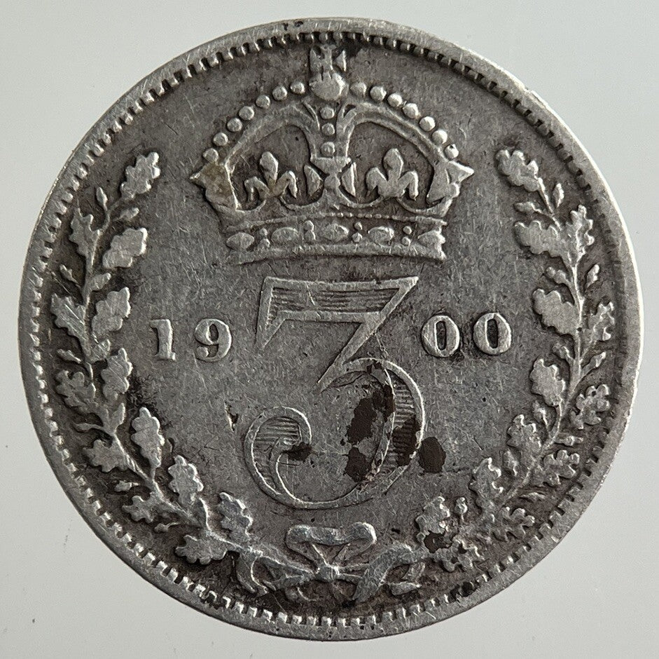 1900 Victoria Threepence Silver Coin | Fine Collectable Grade
