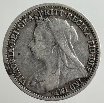 1900 Victoria Threepence Silver Coin | Fine Collectable Grade