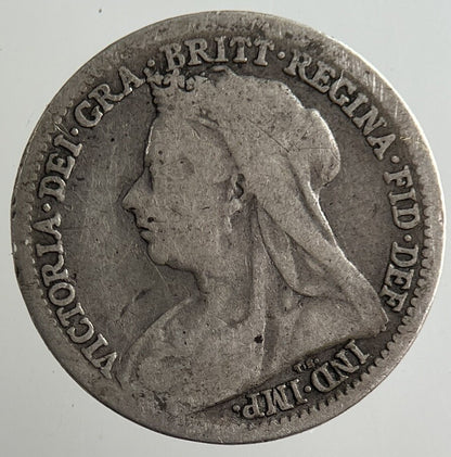 1900 Victoria Threepence Silver Coin | Fine Collectable Grade