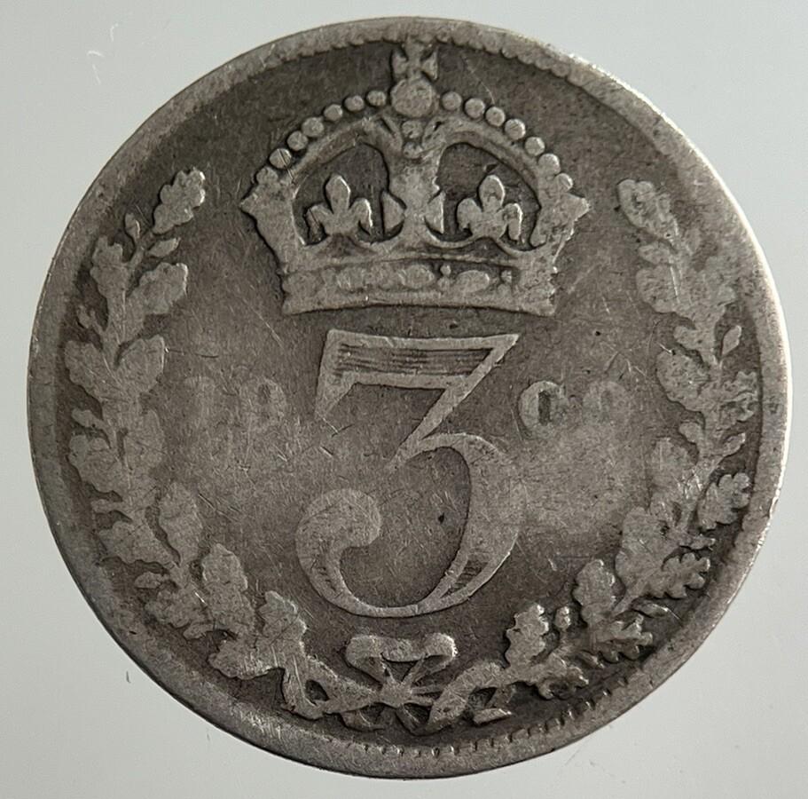 1900 Victoria Threepence Silver Coin | Fine Collectable Grade