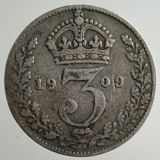 1909 Edward VII Threepence Silver Coin | Fine Collectable Grade