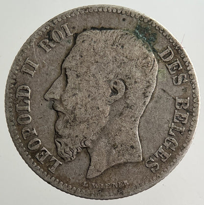 1866 Belgium 50 Centimes Silver Coin | Collectable Grade