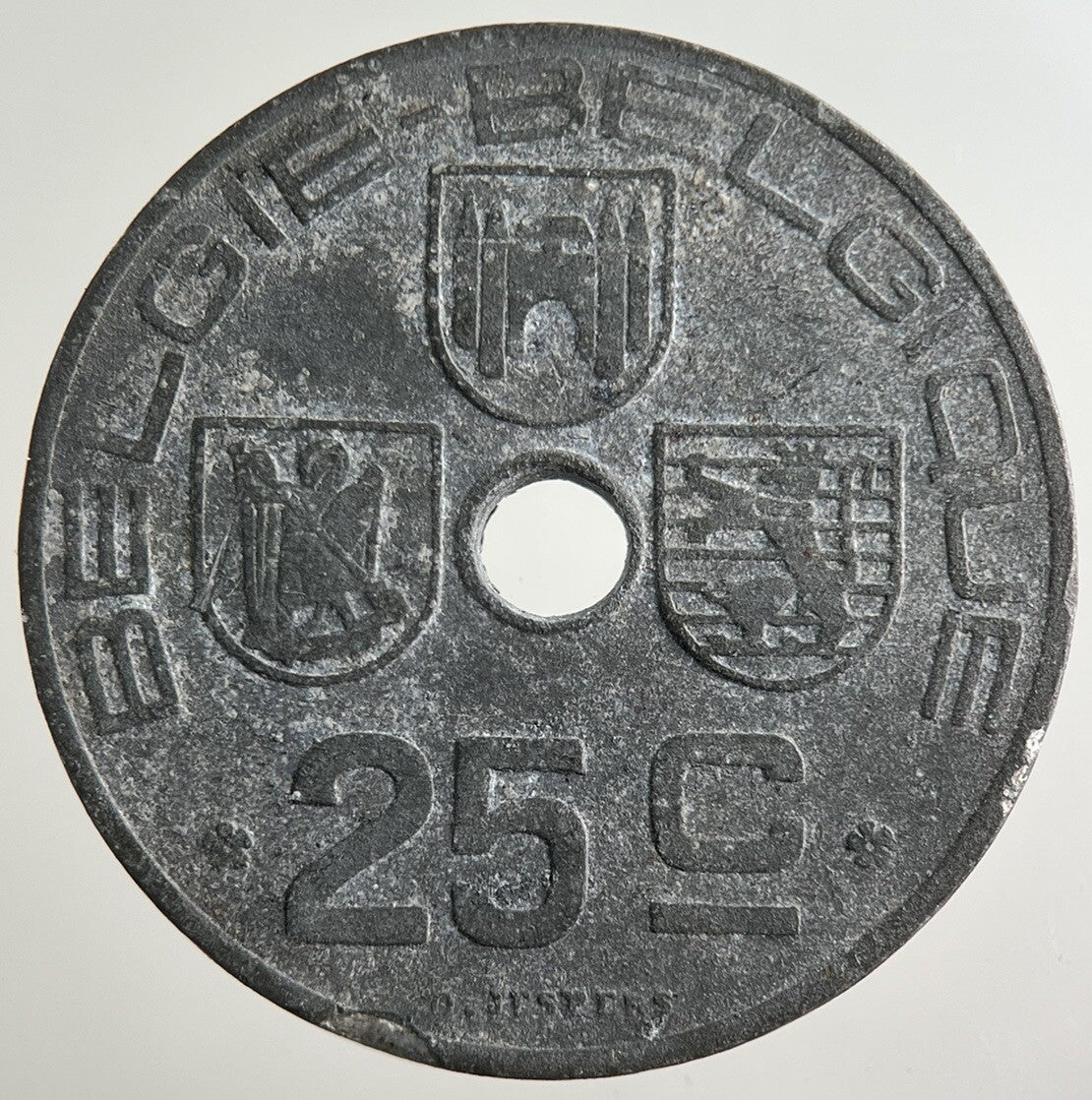 1944 Belgium 25 Centimes Coin | Fine Collectable Grade