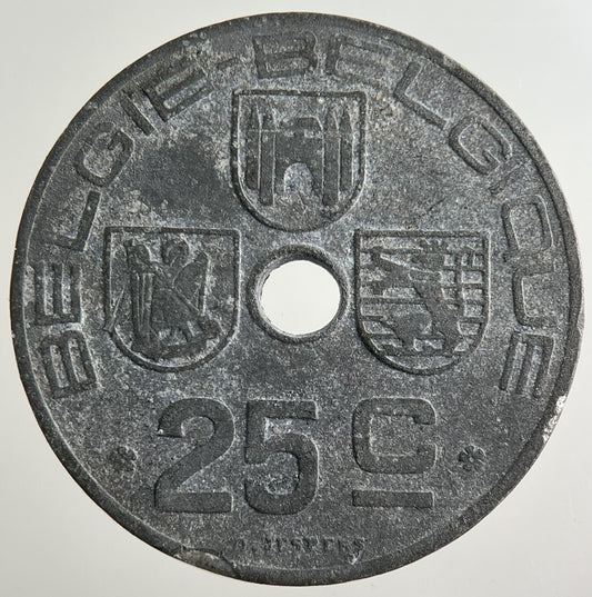 1944 Belgium 25 Centimes Coin | Fine Collectable Grade