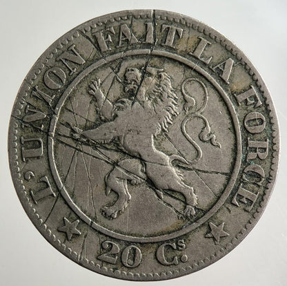 1861 Belgium 20 Centimes Coin | Collectable Grade