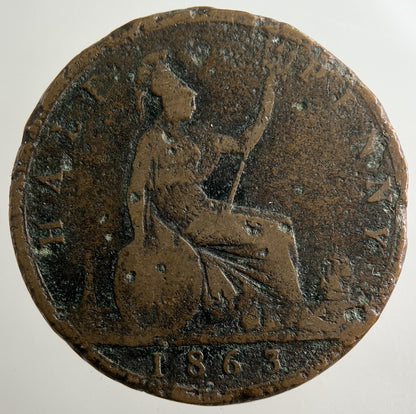 1863 Victoria Half-Penny Coin | Collectable Grade