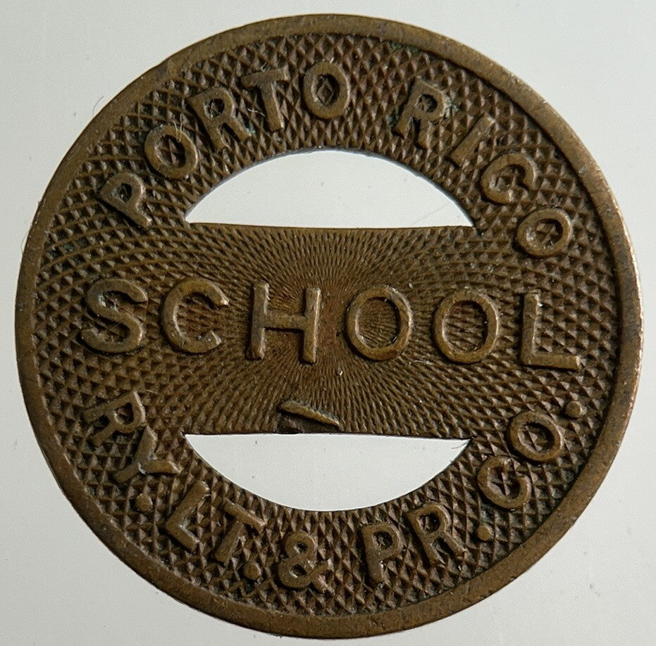 US USA Porto Rico School Transport Fare Token Coin | Collectable Grade