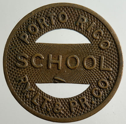 US USA Porto Rico School Transport Fare Token Coin | Collectable Grade