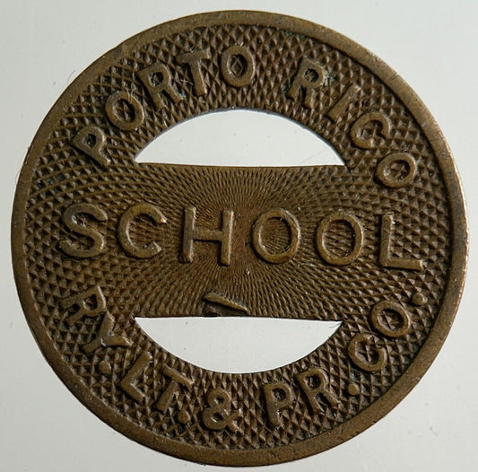 US USA Porto Rico School Transport Fare Token Coin | Collectable Grade