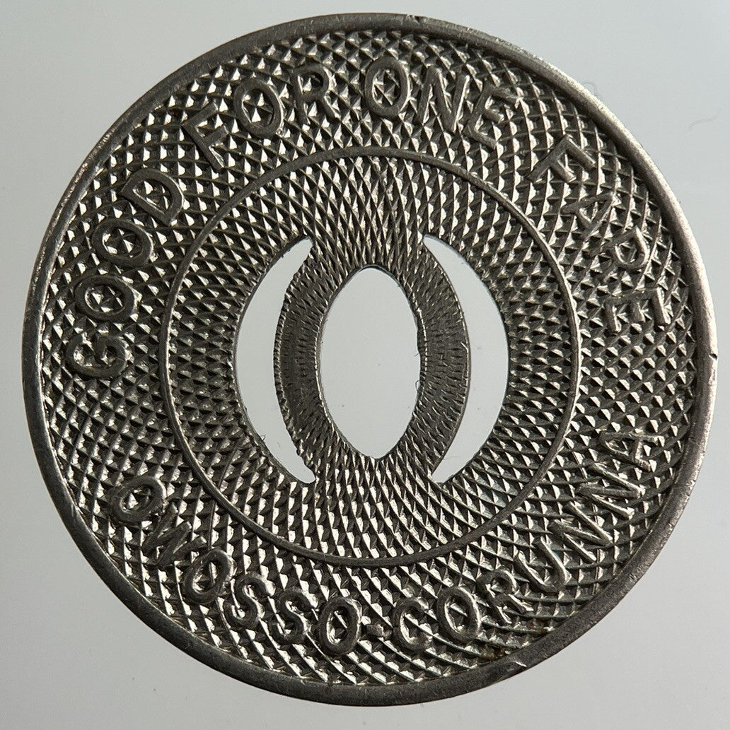 US USA Owosso Corunna Bus Line Transport Fare Token Coin | Collectable Grade