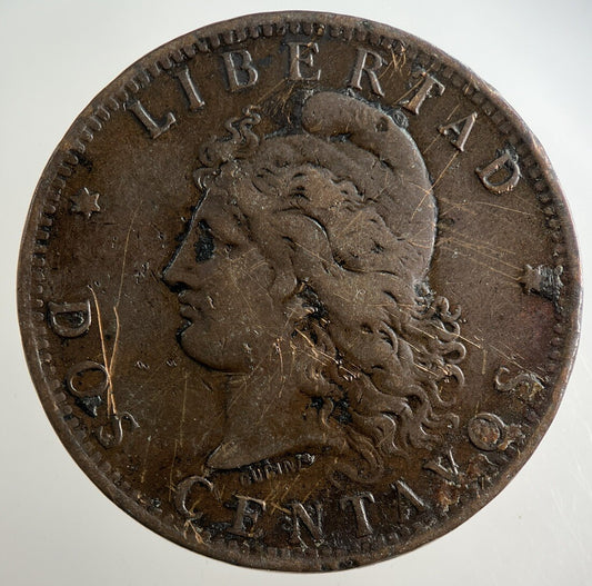 1890 Argentina 2 Centavos Coin | Collectable Grade