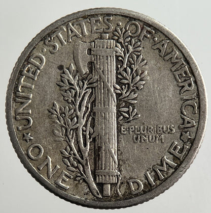 1938 US USA Mercury Dime Silver Coin | Fine Collectable Grade