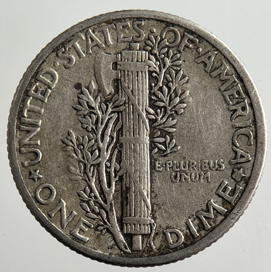 1938 US USA Mercury Dime Silver Coin | Fine Collectable Grade