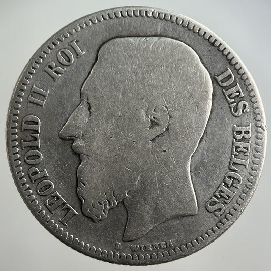 1867 Belgium 2 Francs Silver Coin | Collectable Grade