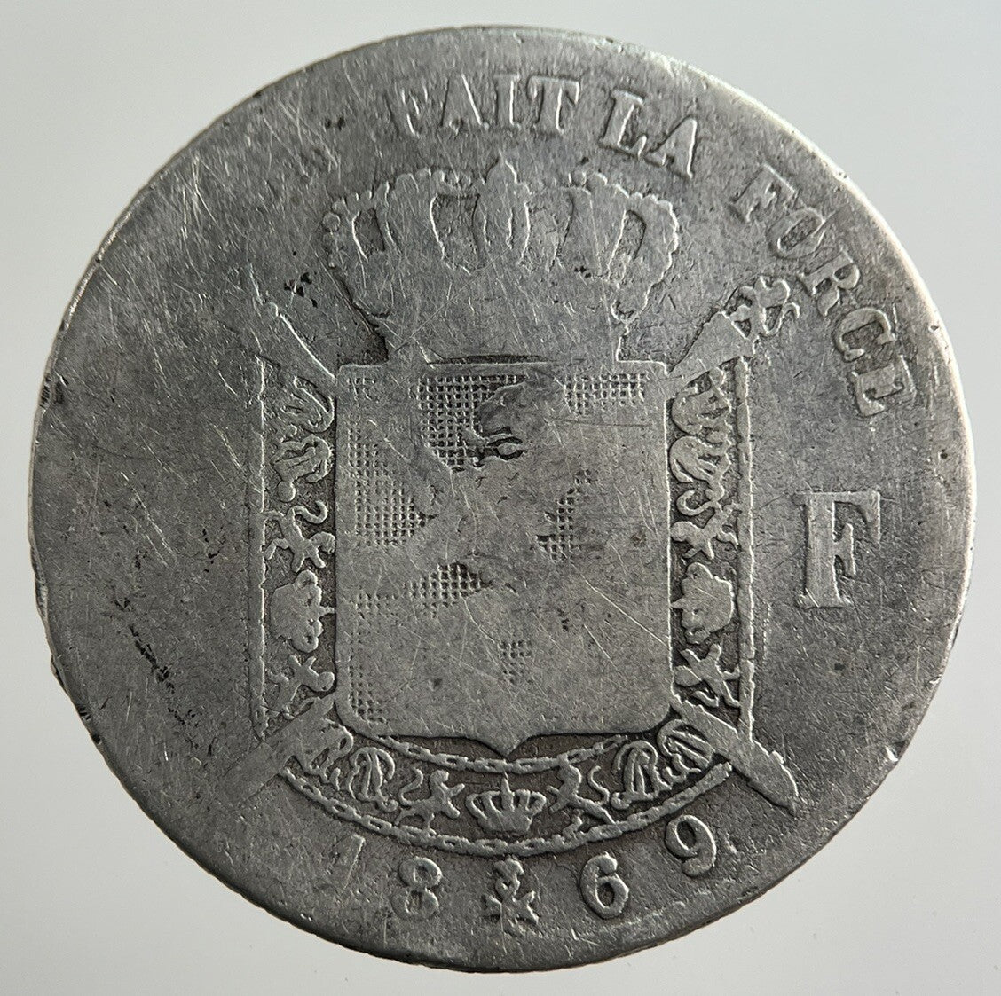 1869 Belgium 1 Franc Silver Coin | Collectable Grade