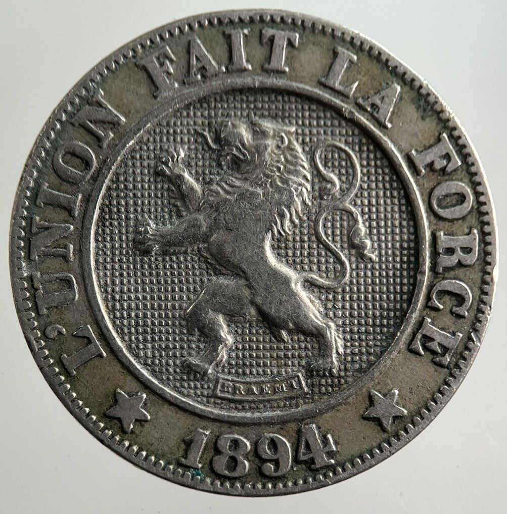 1894 Belgium 10 Centimes Coin | Fine Collectable Grade