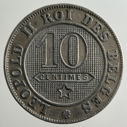 1894 Belgium 10 Centimes Coin | Fine Collectable Grade
