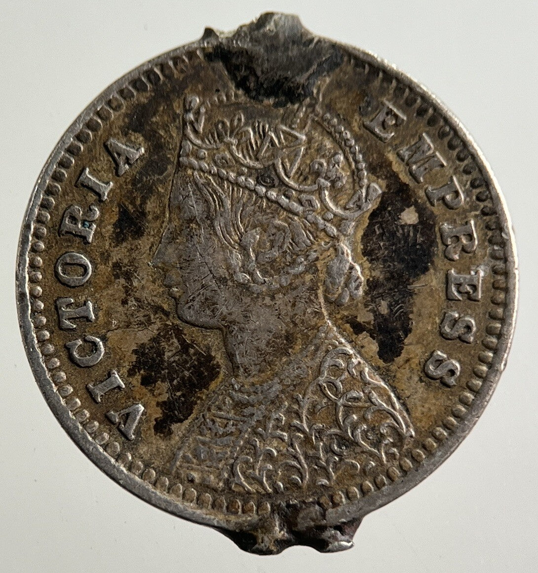 1889 India 2 Annas Silver Coin | Fine Collectable Grade