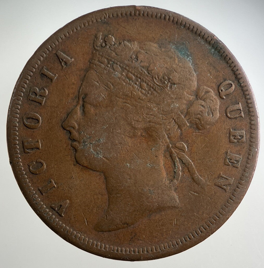 1875 Straits Settlements One Cent Coin | Fine Collectable Grade