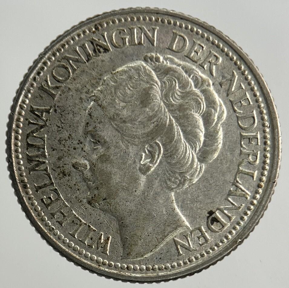 1941 Netherlands 25 Cents Silver Coin | Fine Collectable Grade