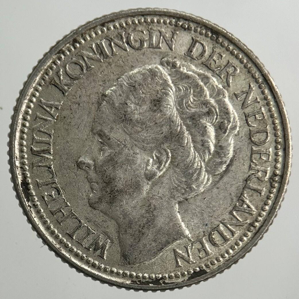 1939 Netherlands 25 Cents Silver Coin | Fine Collectable Grade