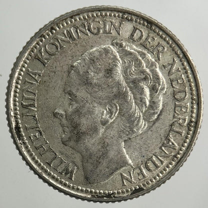 1939 Netherlands 25 Cents Silver Coin | Fine Collectable Grade