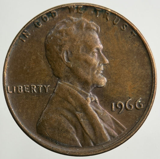 1966 US USA Lincoln One Cent Coin | Fine Collectable Grade