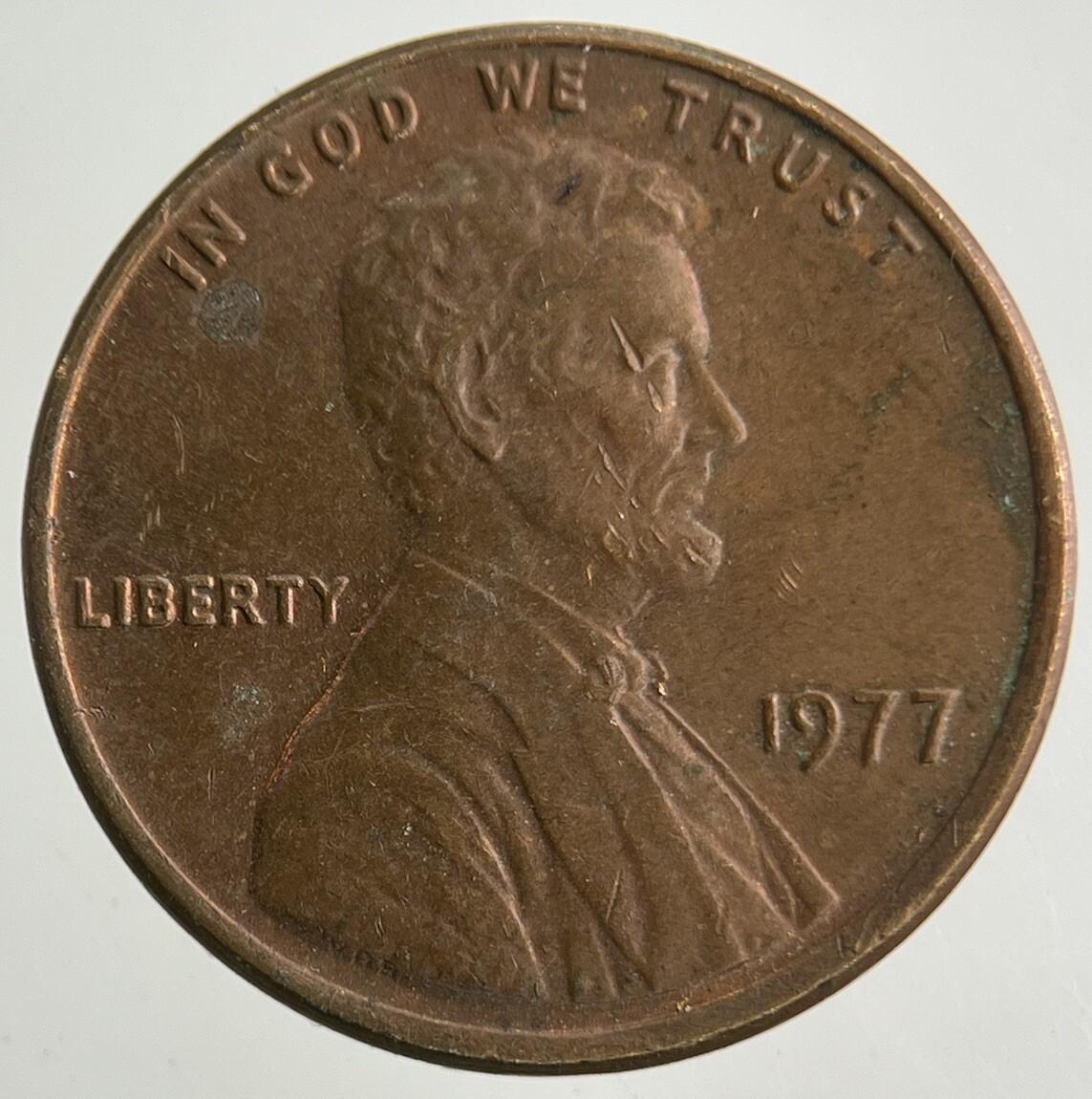 1977 US USA Lincoln One Cent Coin | Fine Collectable Grade